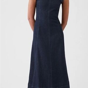 Sold GAP Blue Halter Sheath Maxi Dress